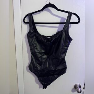 Popilush Faux Leather Lace Balconette